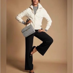 NWT Talbots Signature Straight Fit Lux Fabric Pants 24147 10p Black HTF Slimming